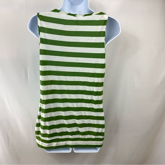 Green whit striped tank style top size L - Picture 3 of 5
